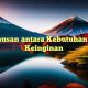 Rumusan antara Kebutuhan dan Keinginan